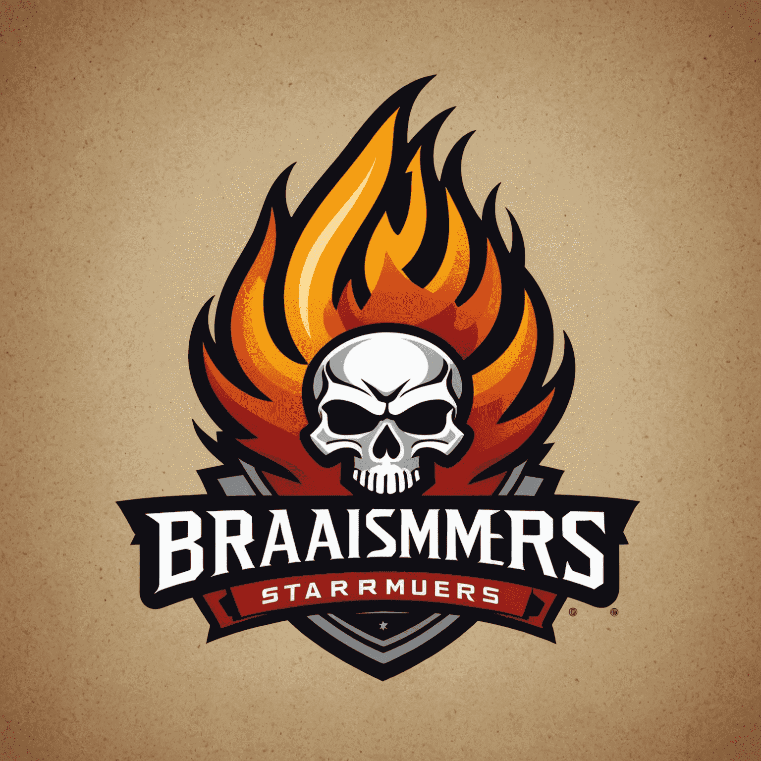 BraaiStormers logo - A stylized flame icon with the company name in bold letters