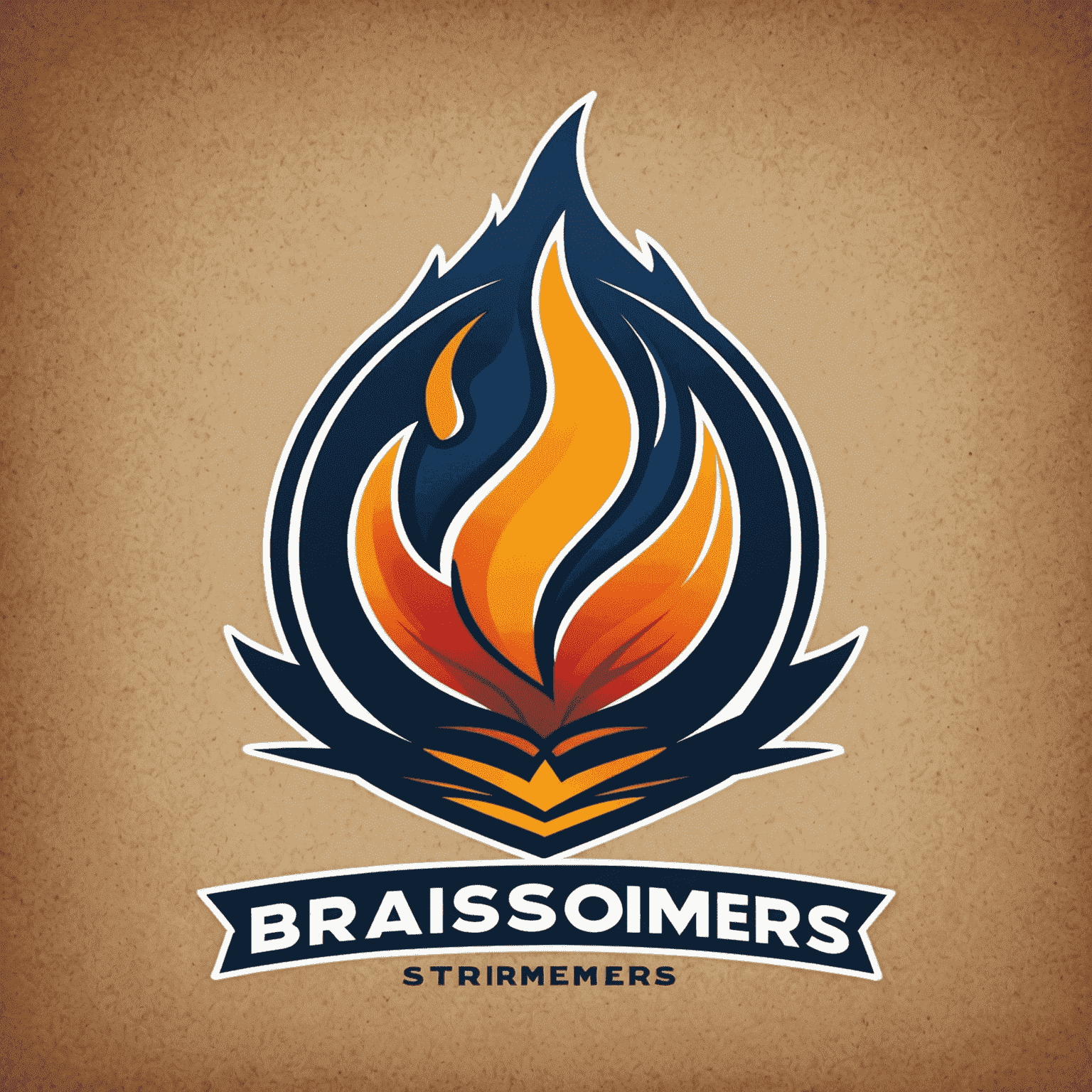 BraaiStormers logo - A stylized flame icon with the company name in bold letters