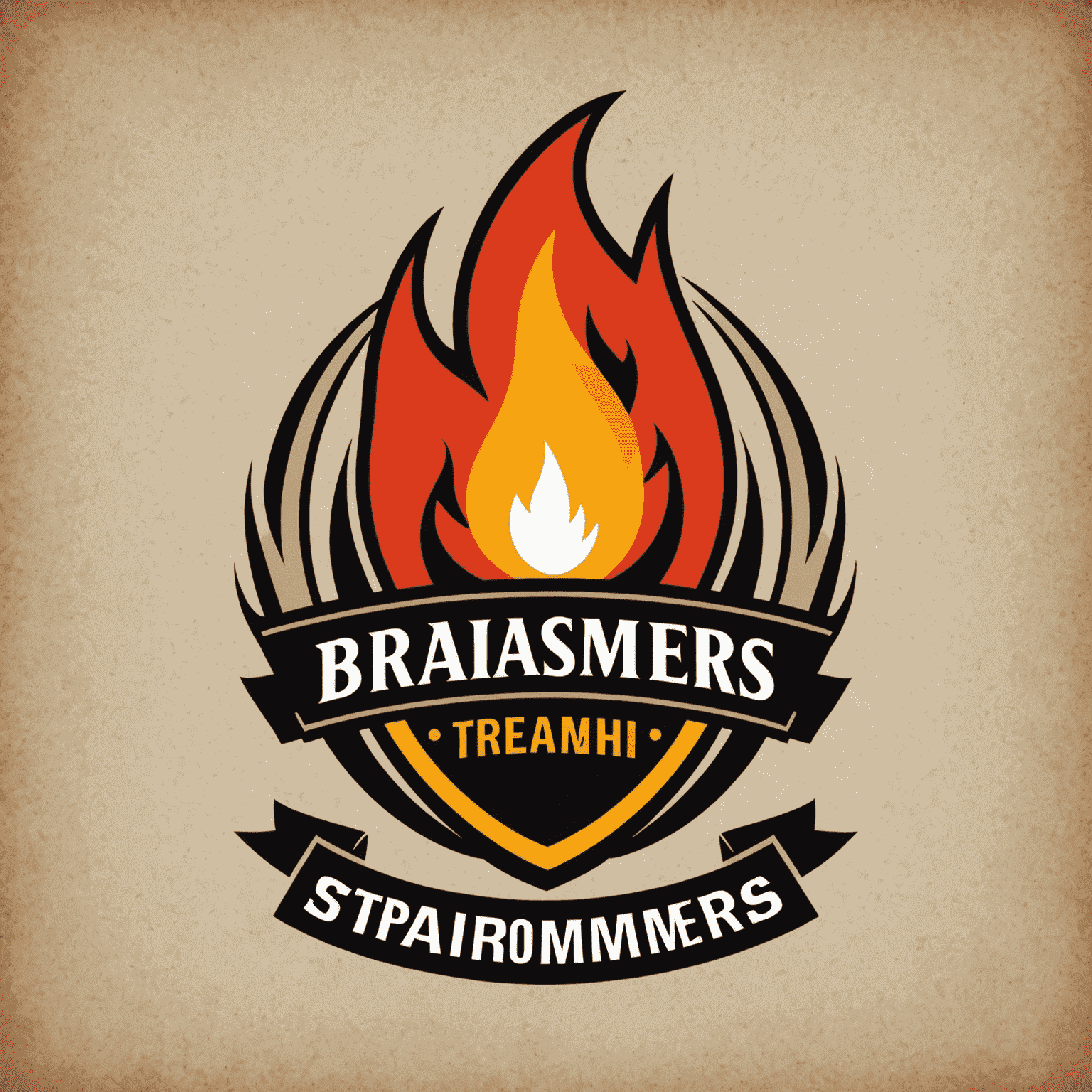 BraaiStormers logo - A stylized flame icon with the company name in bold letters